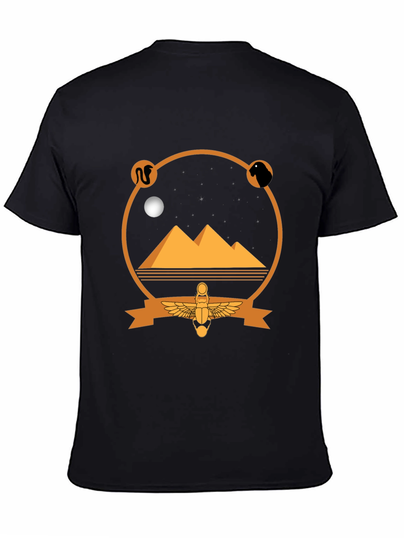 Egyptian Pyramid Graphic Tee - Black