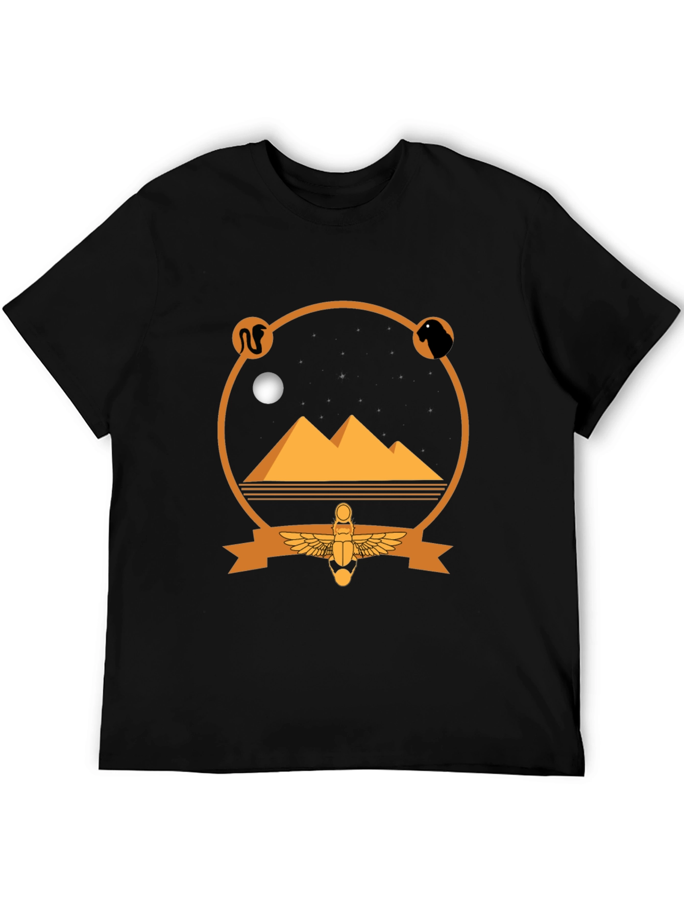 Egyptian Pyramid Graphic Tee - Black