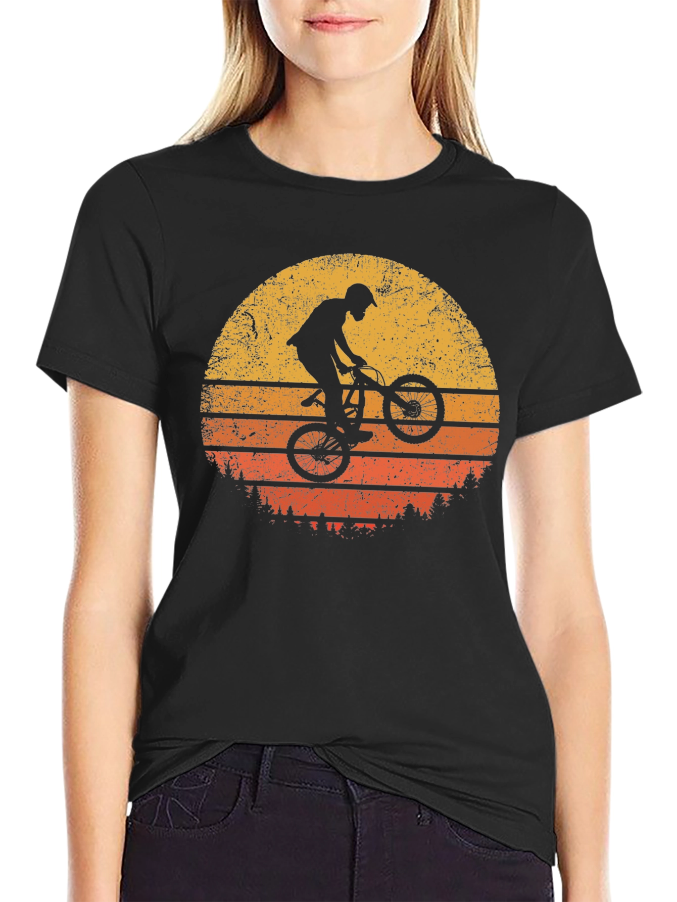 BMX Sunset Graphic Tee - Black