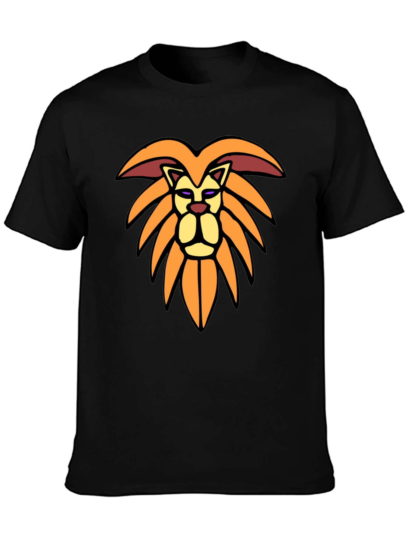 Lion Graphic Tee - Stylish Mens Black T-Shirt