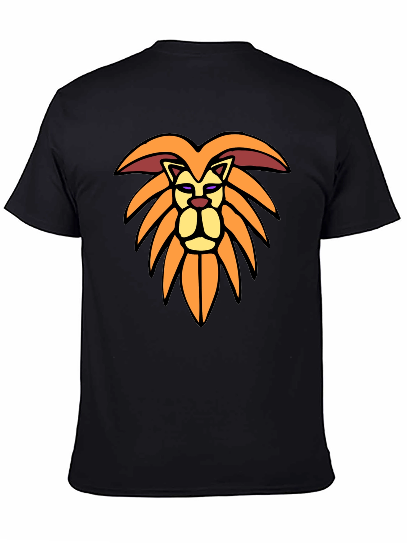 Lion Graphic Tee - Stylish Mens Black T-Shirt