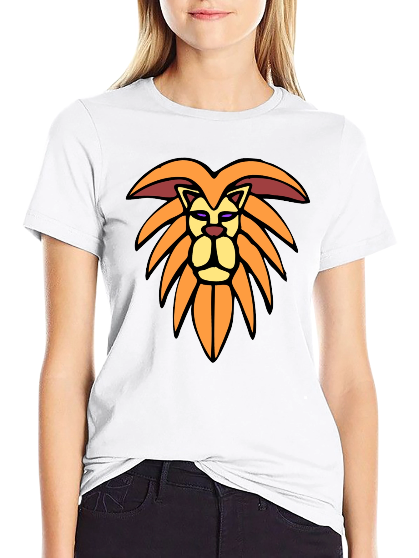 Lion Graphic Tee - Stylish Mens Black T-Shirt