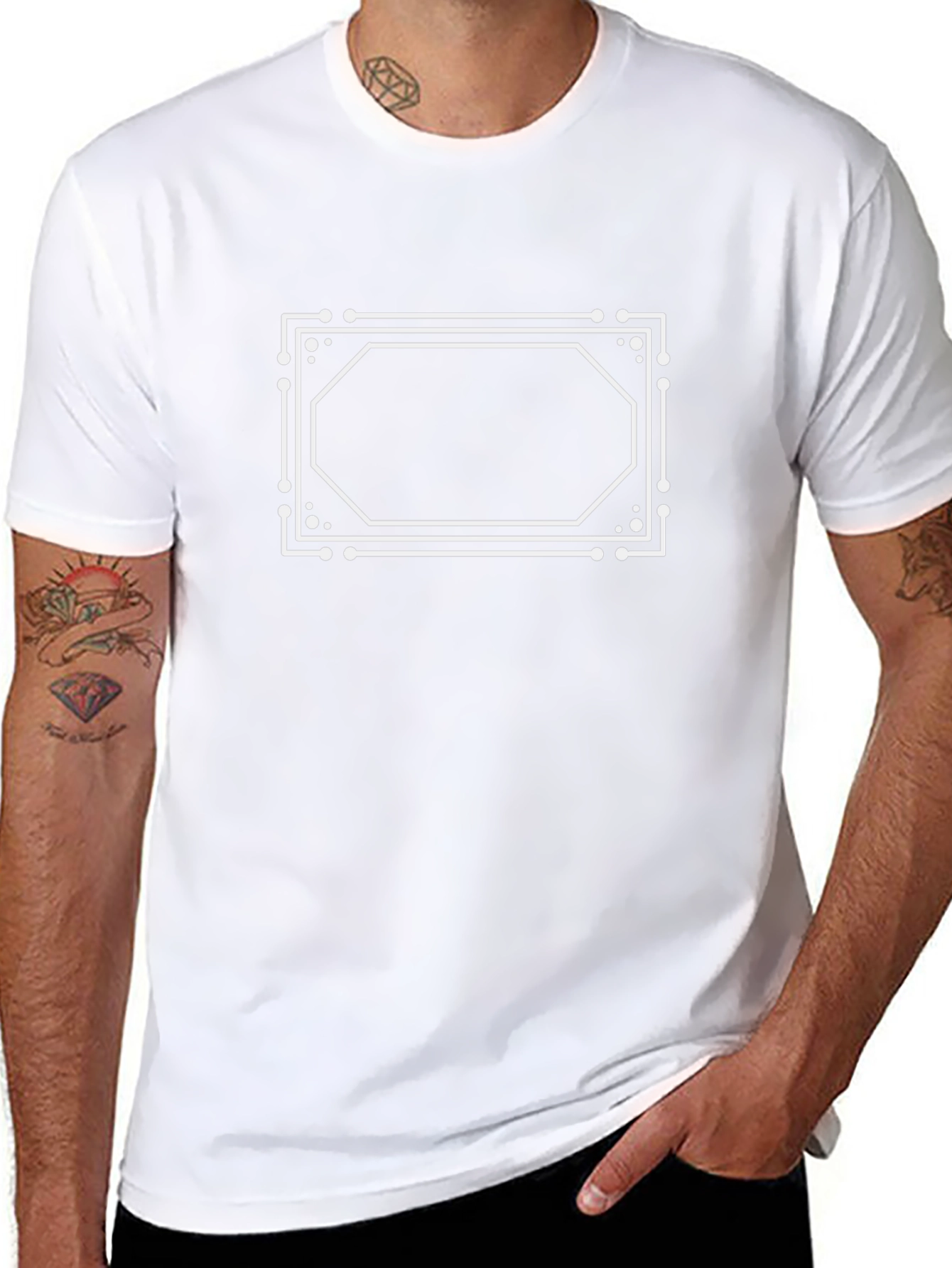 Tech Circuit Graphic Tee - Modern Style