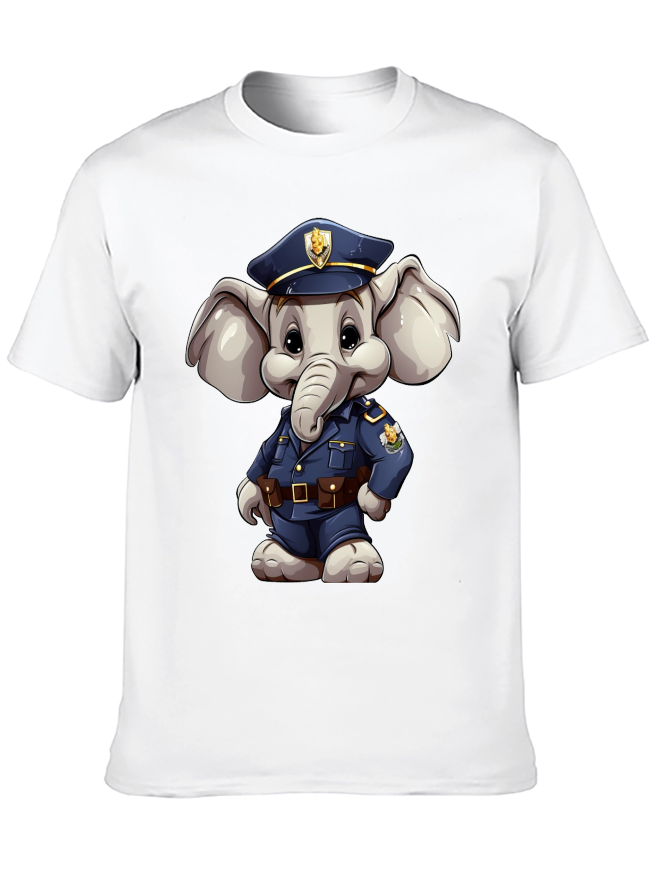 Elephant Police Officer T-Shirt