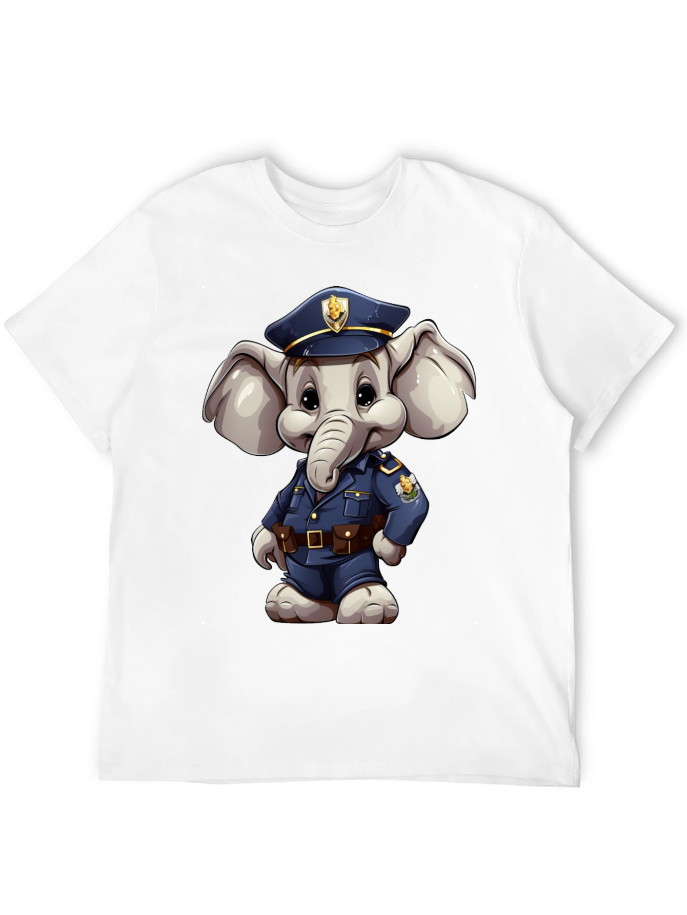 Elephant Police Officer T-Shirt