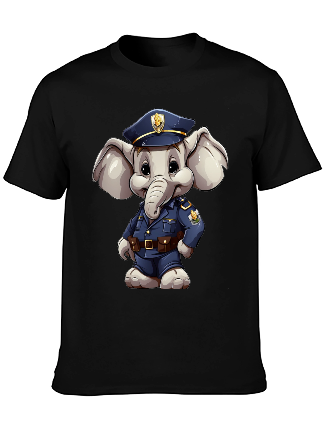 Elephant Police Officer T-Shirt