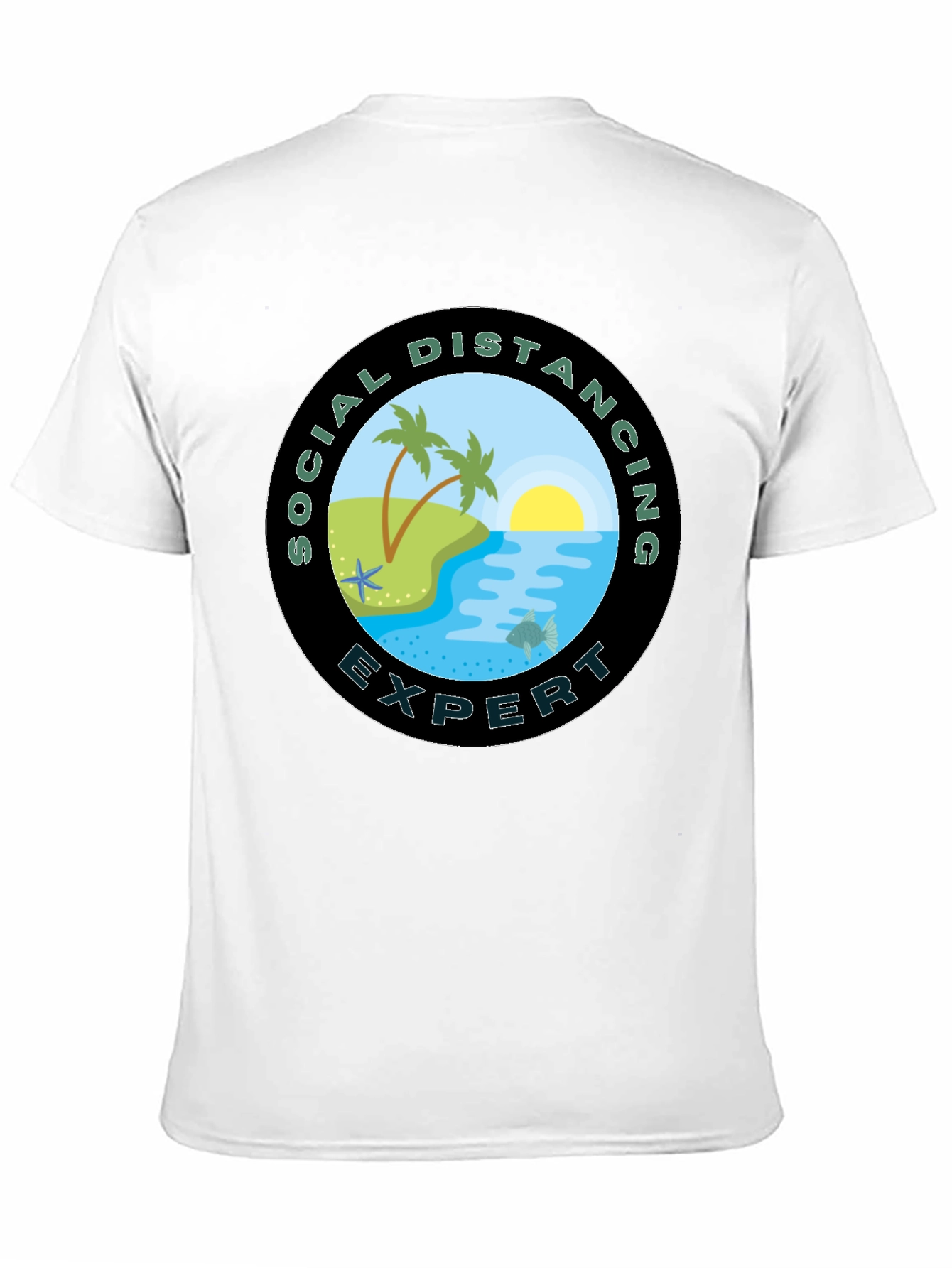 Social Distancing Expert Black T-Shirt