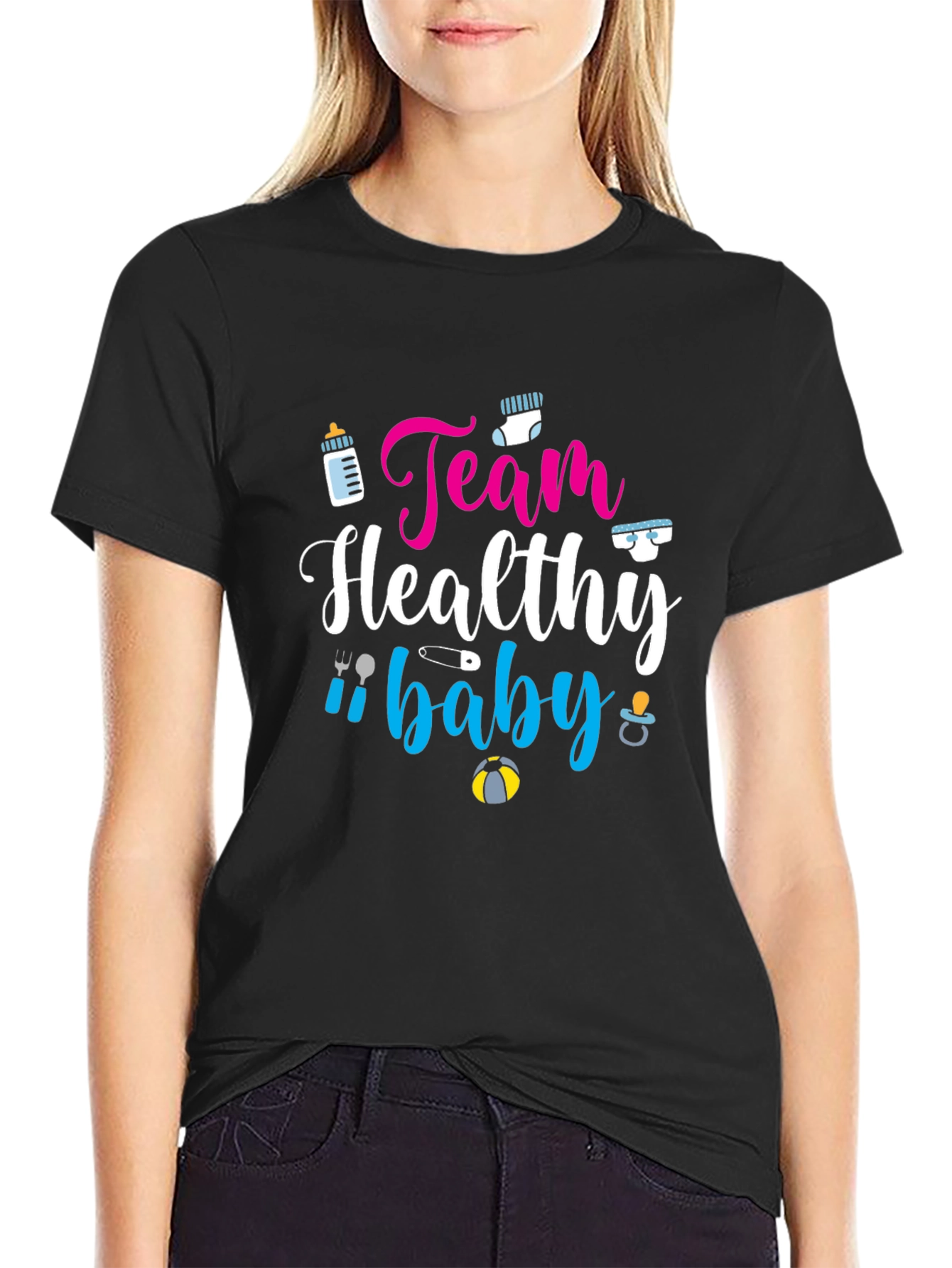 Team Healthy Baby Unisex T-Shirt - Gender Reveal Party