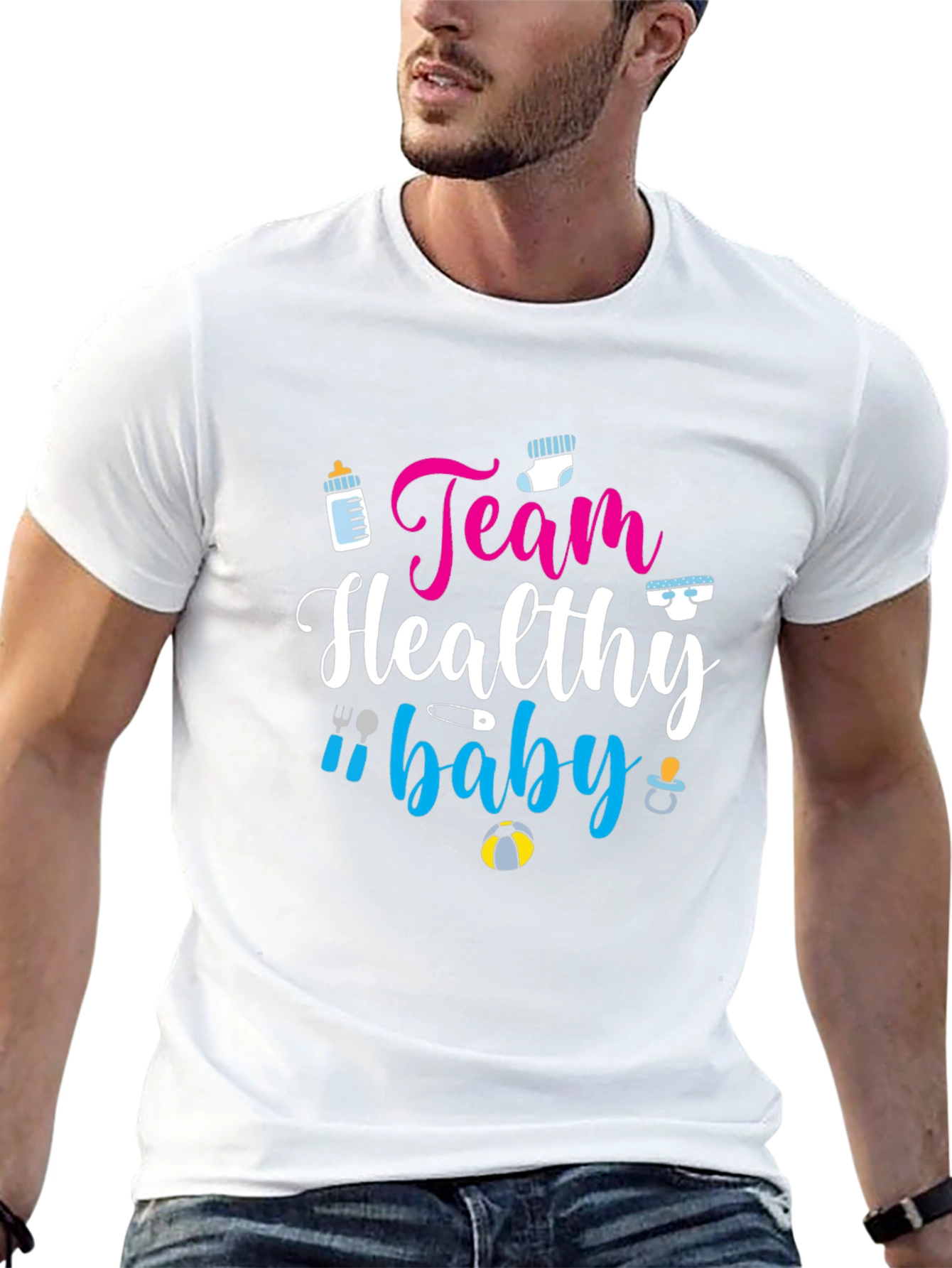 Team Healthy Baby Unisex T-Shirt - Gender Reveal Party