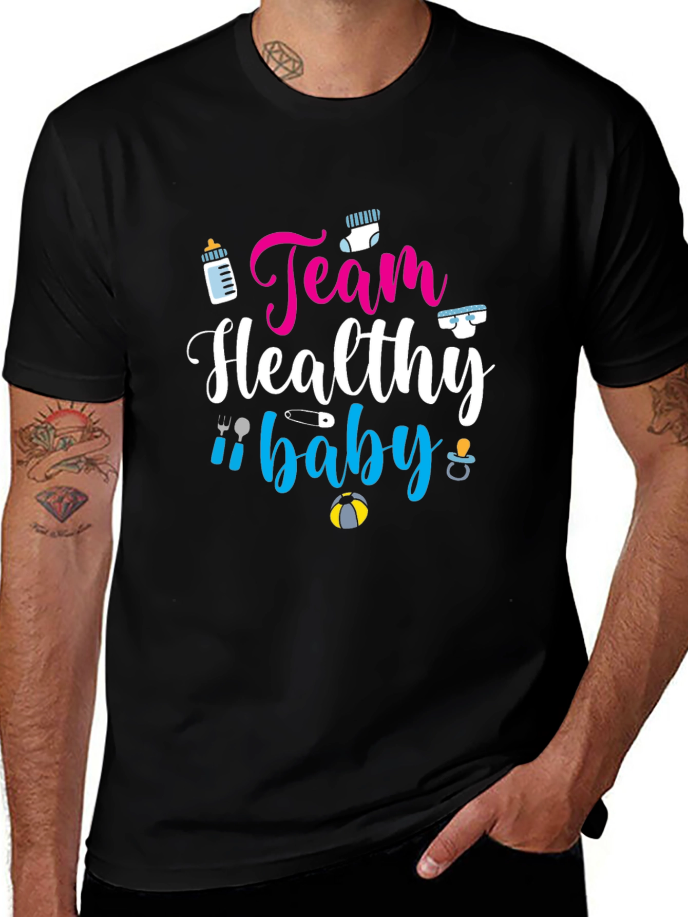 Team Healthy Baby Unisex T-Shirt - Gender Reveal Party