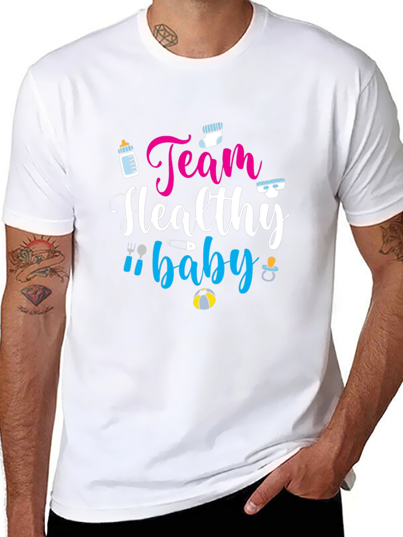 Team Healthy Baby Unisex T-Shirt - Gender Reveal Party