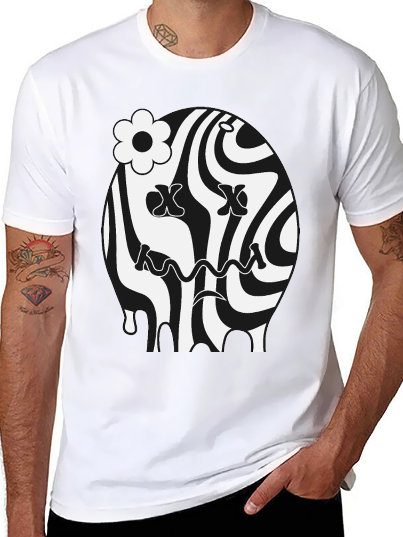 Groovy Black Graphic Tee