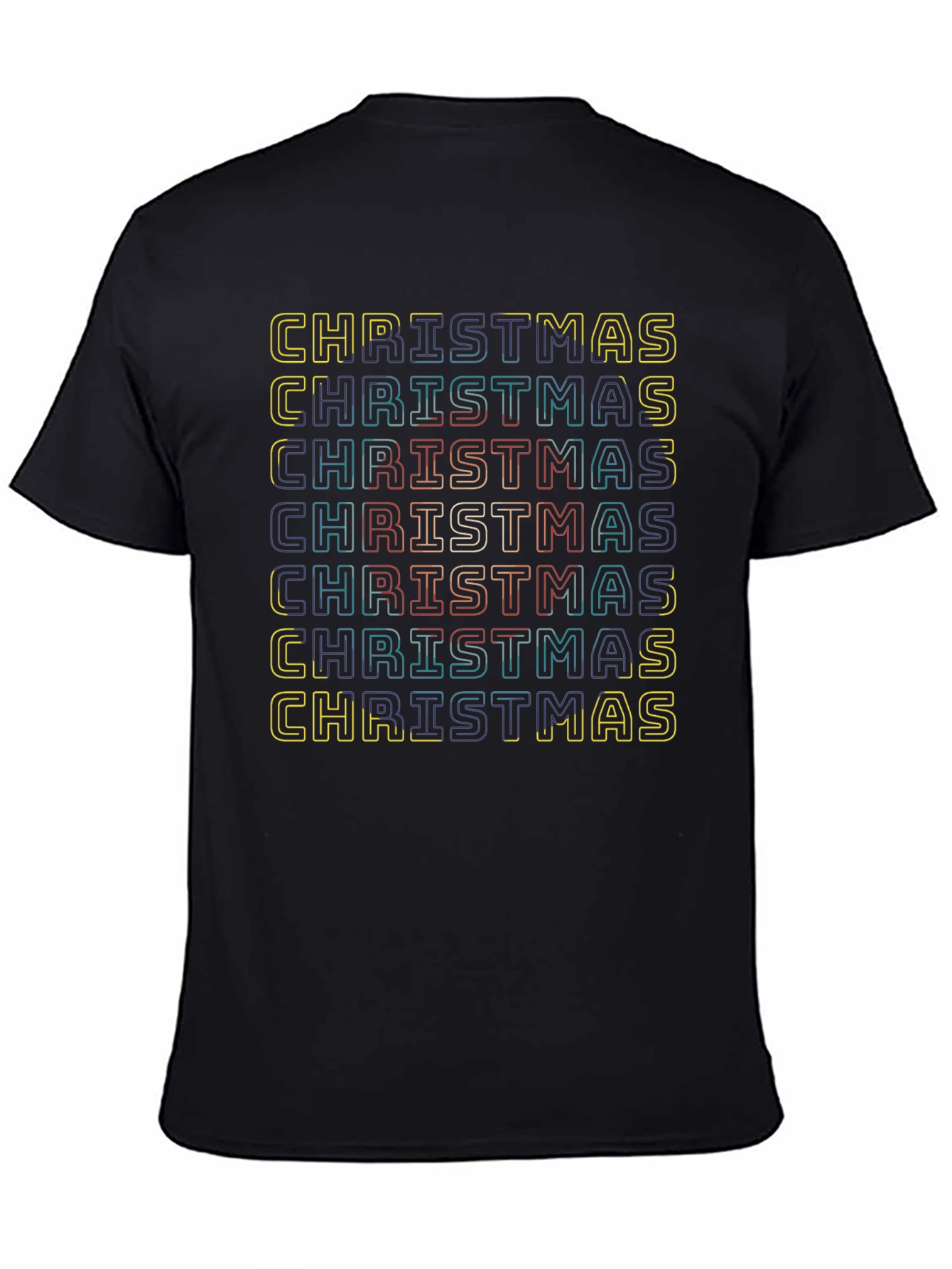 Christmas Retro Striped T-Shirt