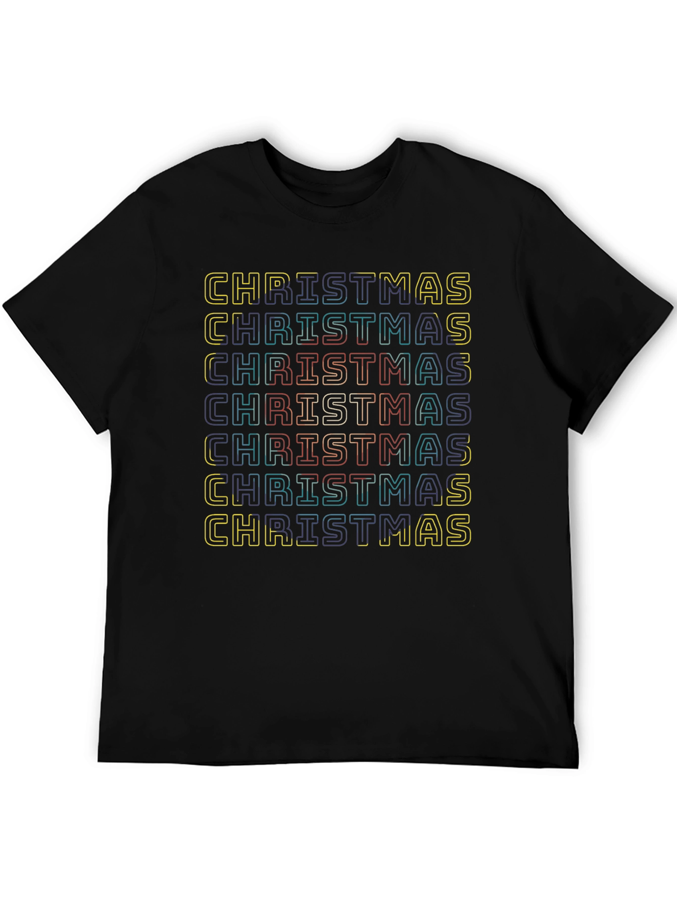 Christmas Retro Striped T-Shirt
