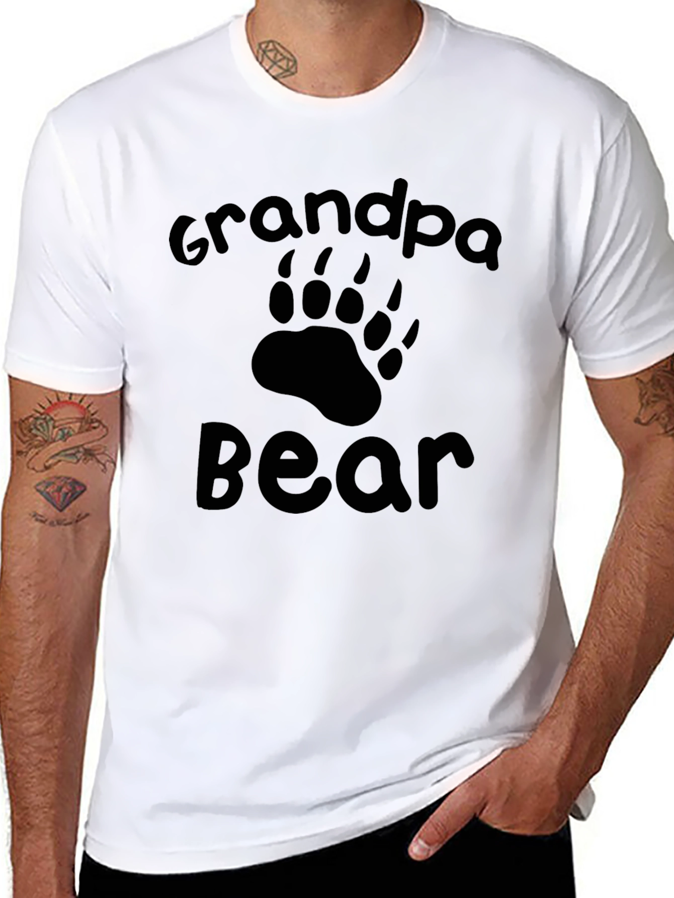 Grandpa Bear Black T-Shirt
