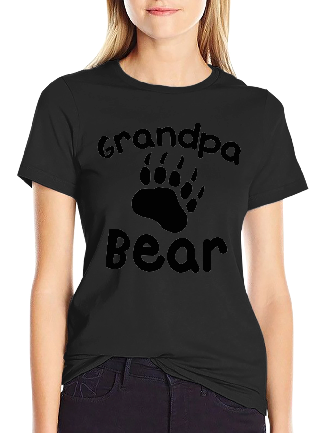 Grandpa Bear Black T-Shirt