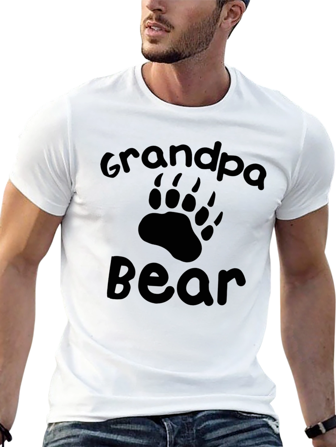 Grandpa Bear Black T-Shirt
