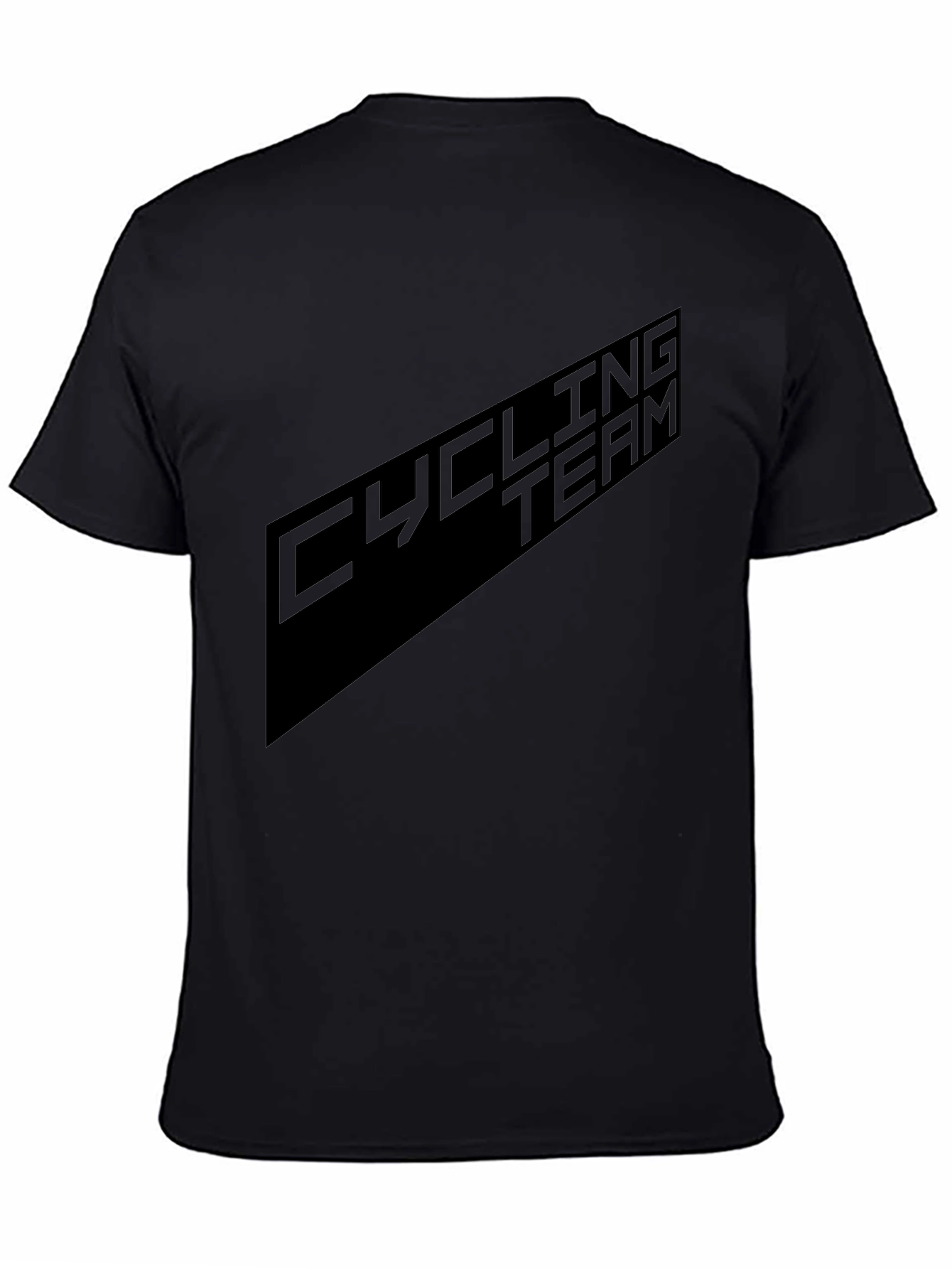 Cycling Team Black Graphic T-Shirt