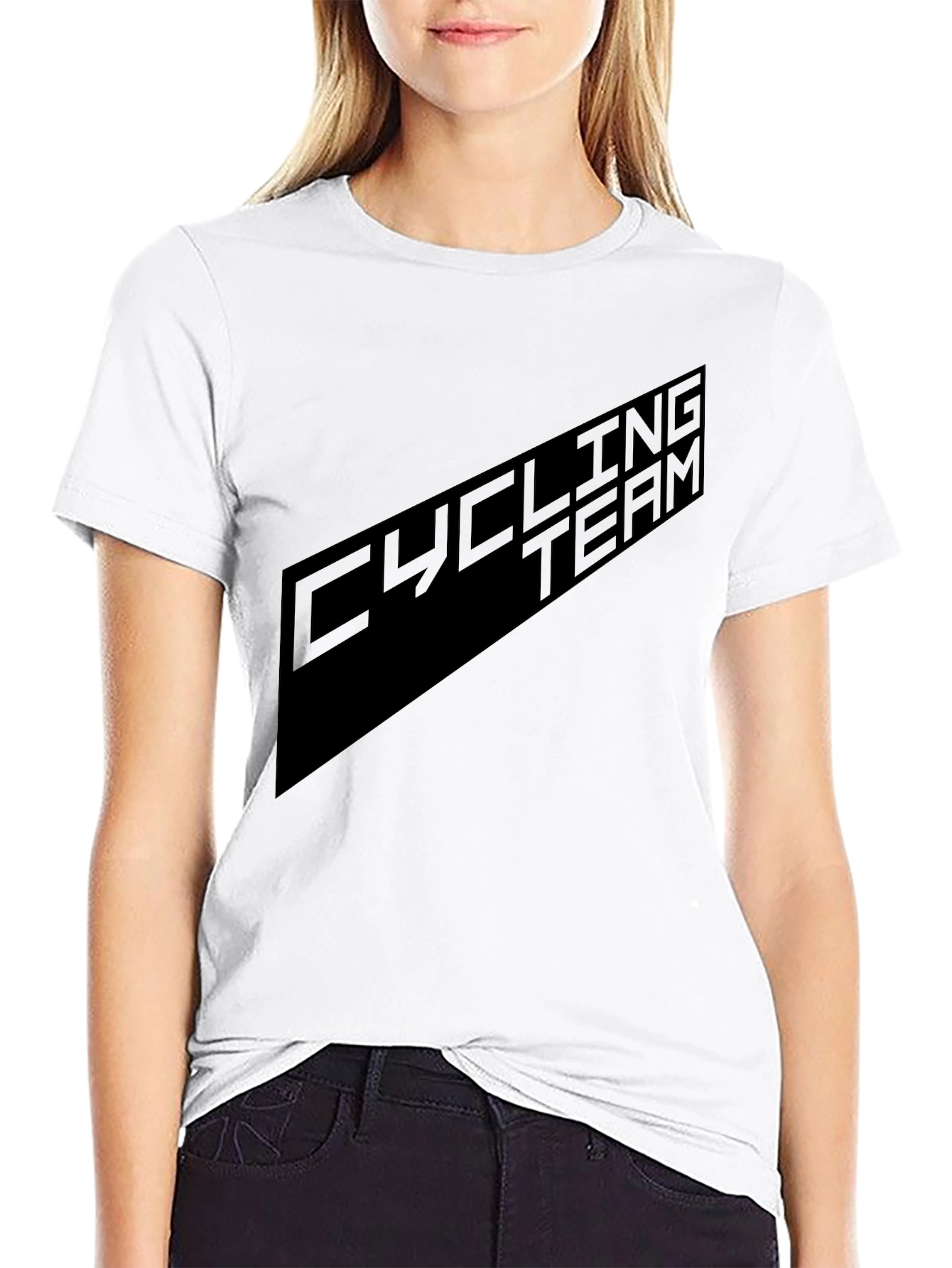 Cycling Team Black Graphic T-Shirt