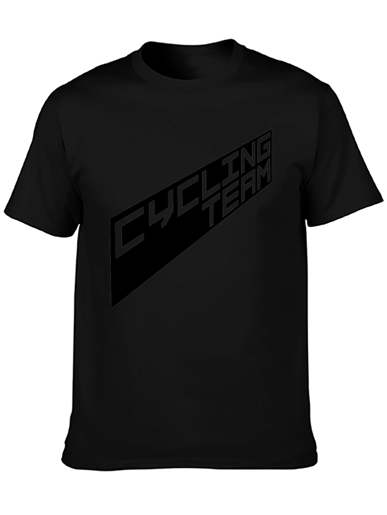 Cycling Team Black Graphic T-Shirt