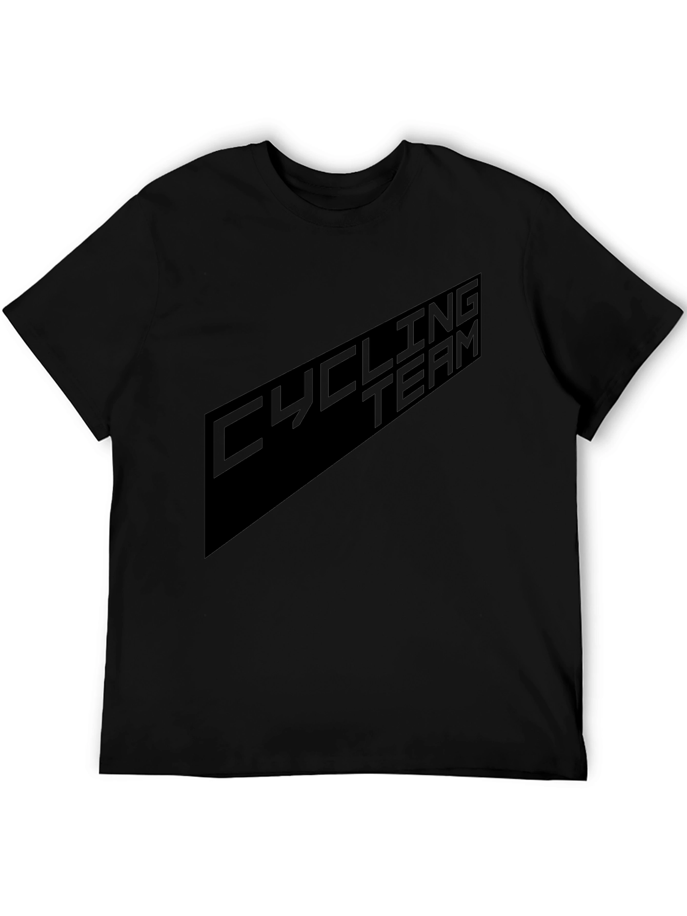 Cycling Team Black Graphic T-Shirt