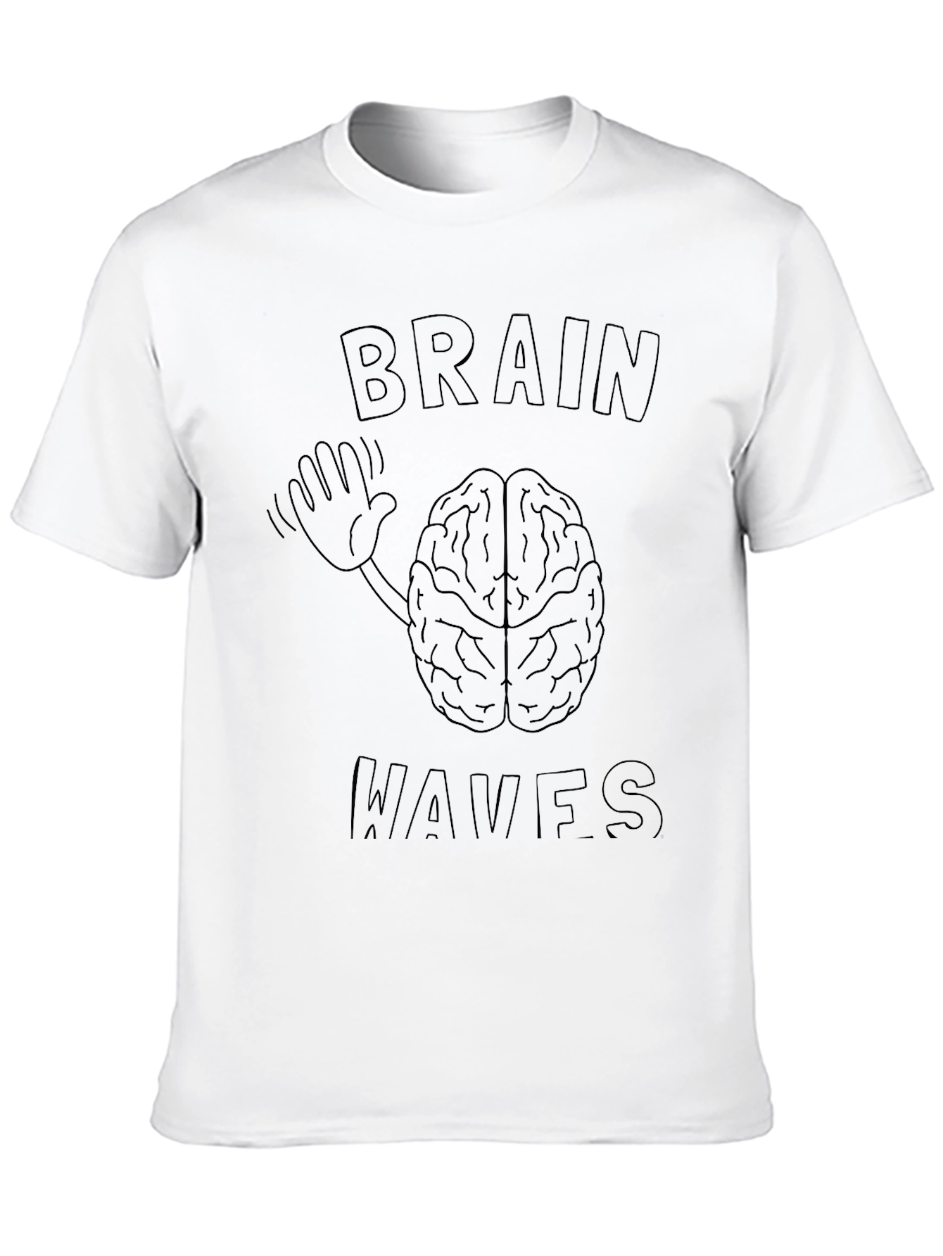 Brain Waves Graphic T-Shirt - Black