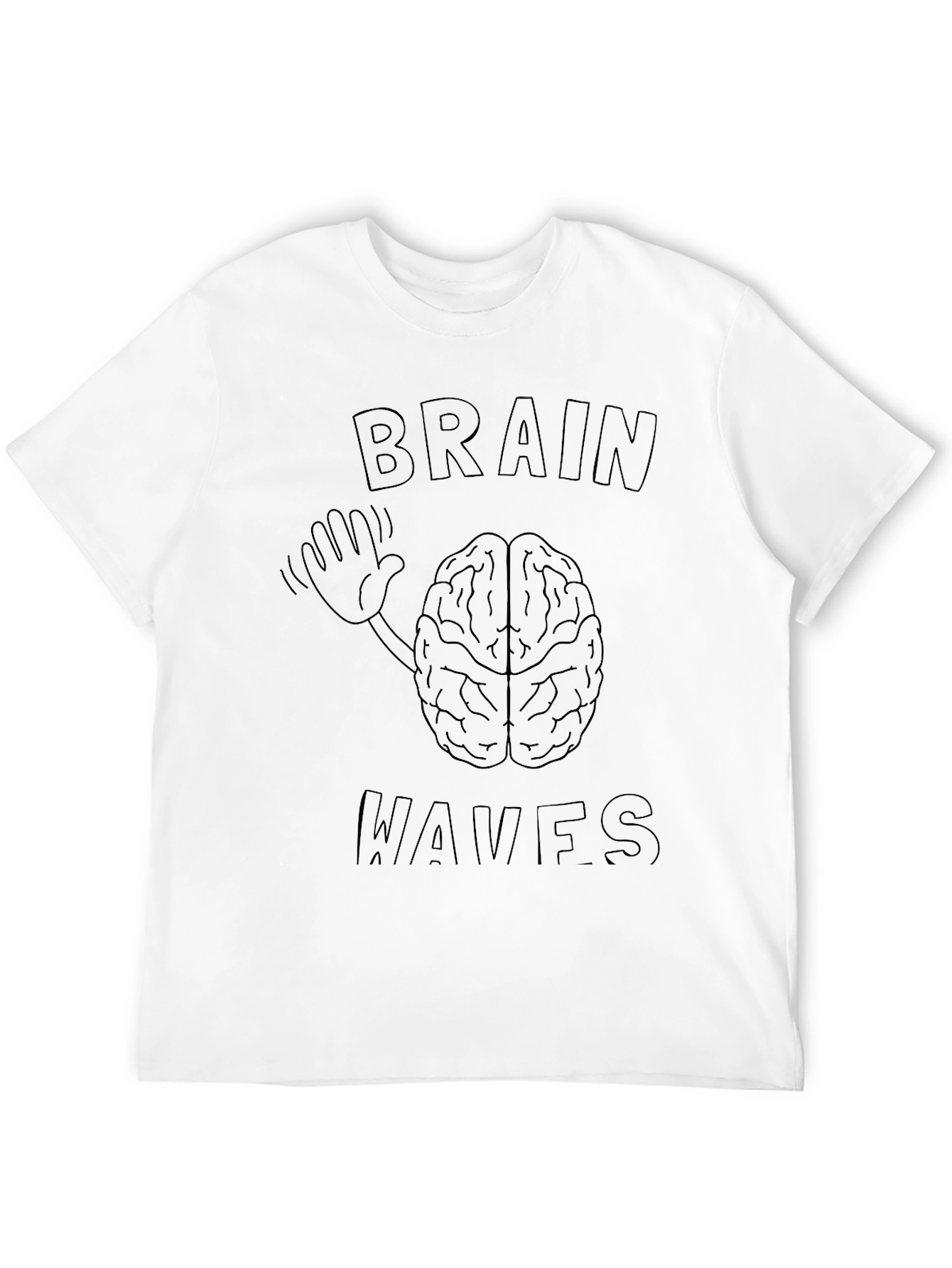 Brain Waves Graphic T-Shirt - Black