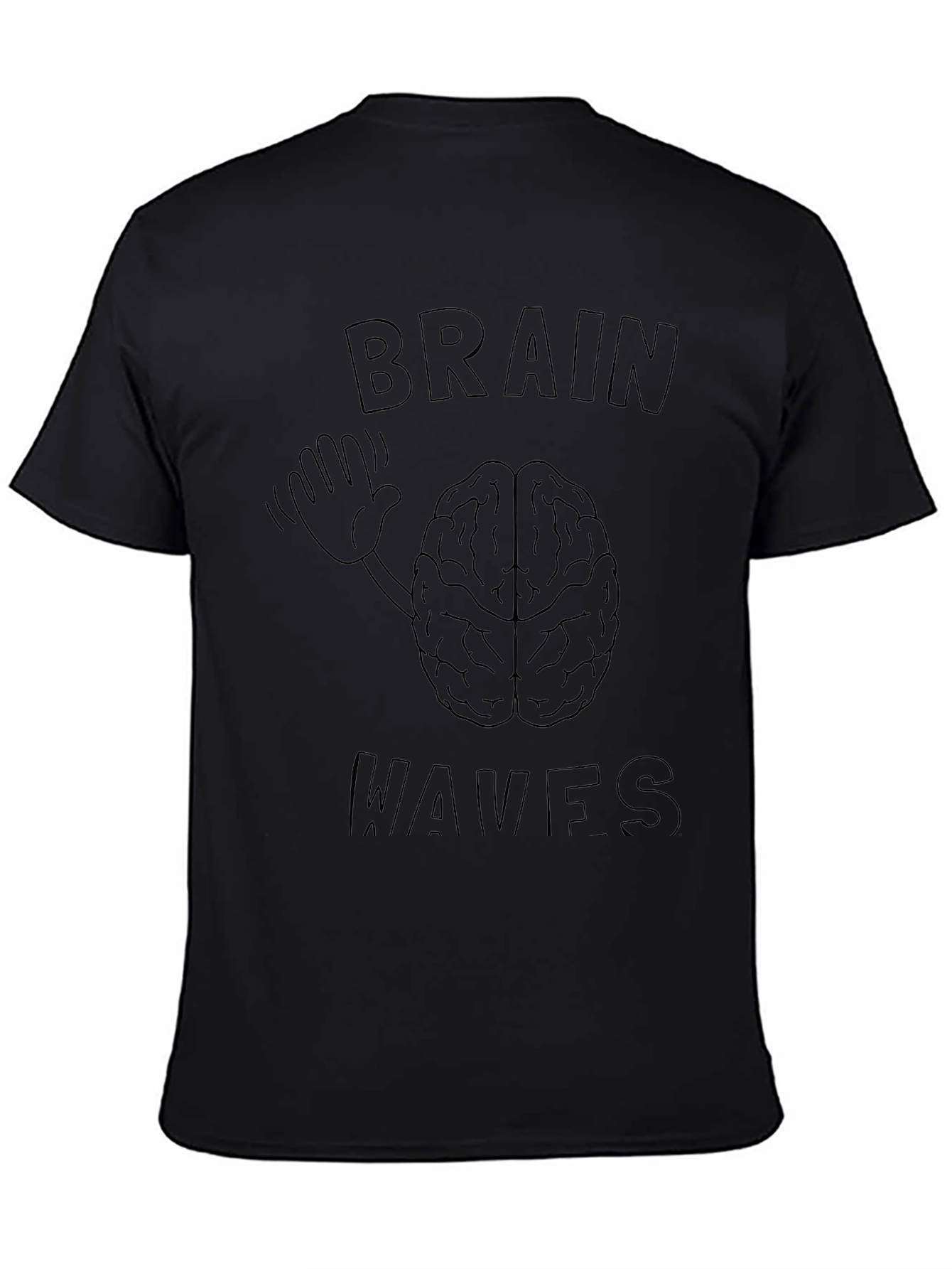 Brain Waves Graphic T-Shirt - Black
