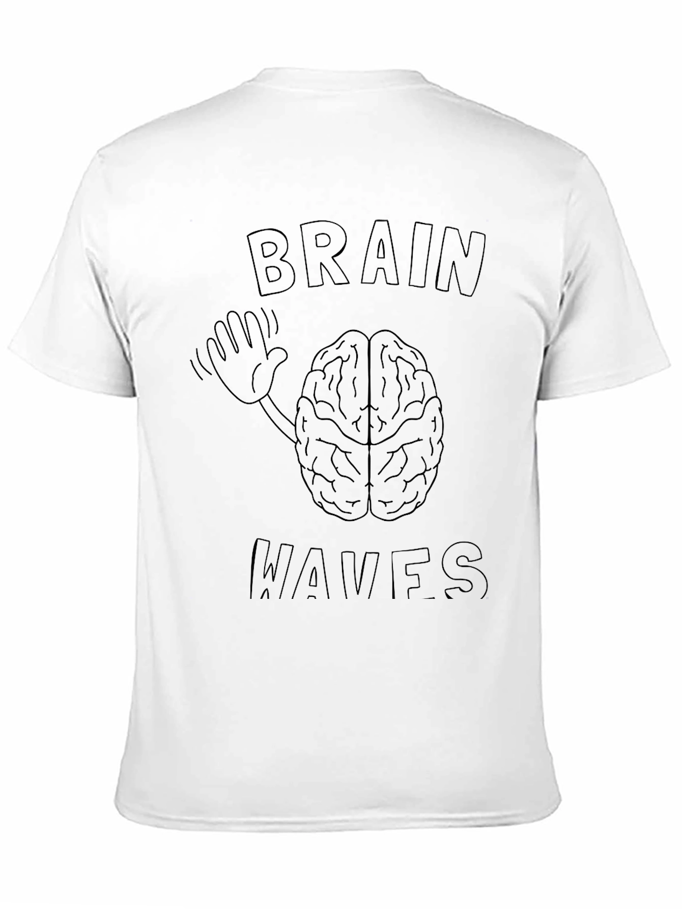Brain Waves Graphic T-Shirt - Black