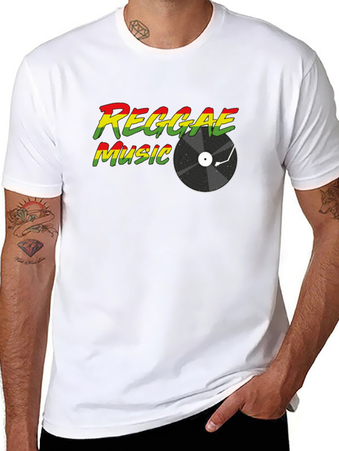 Reggae Music Vinyl Record T-Shirt