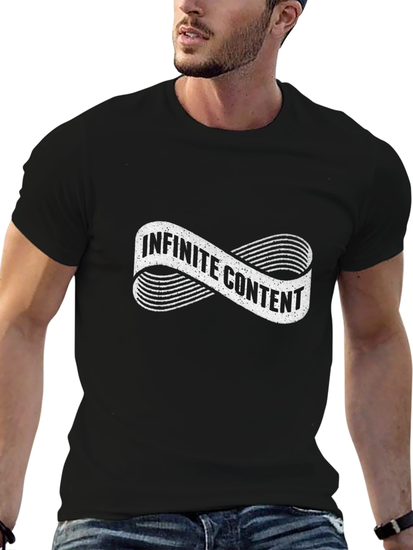 Infinite Content Black Graphic T-Shirt