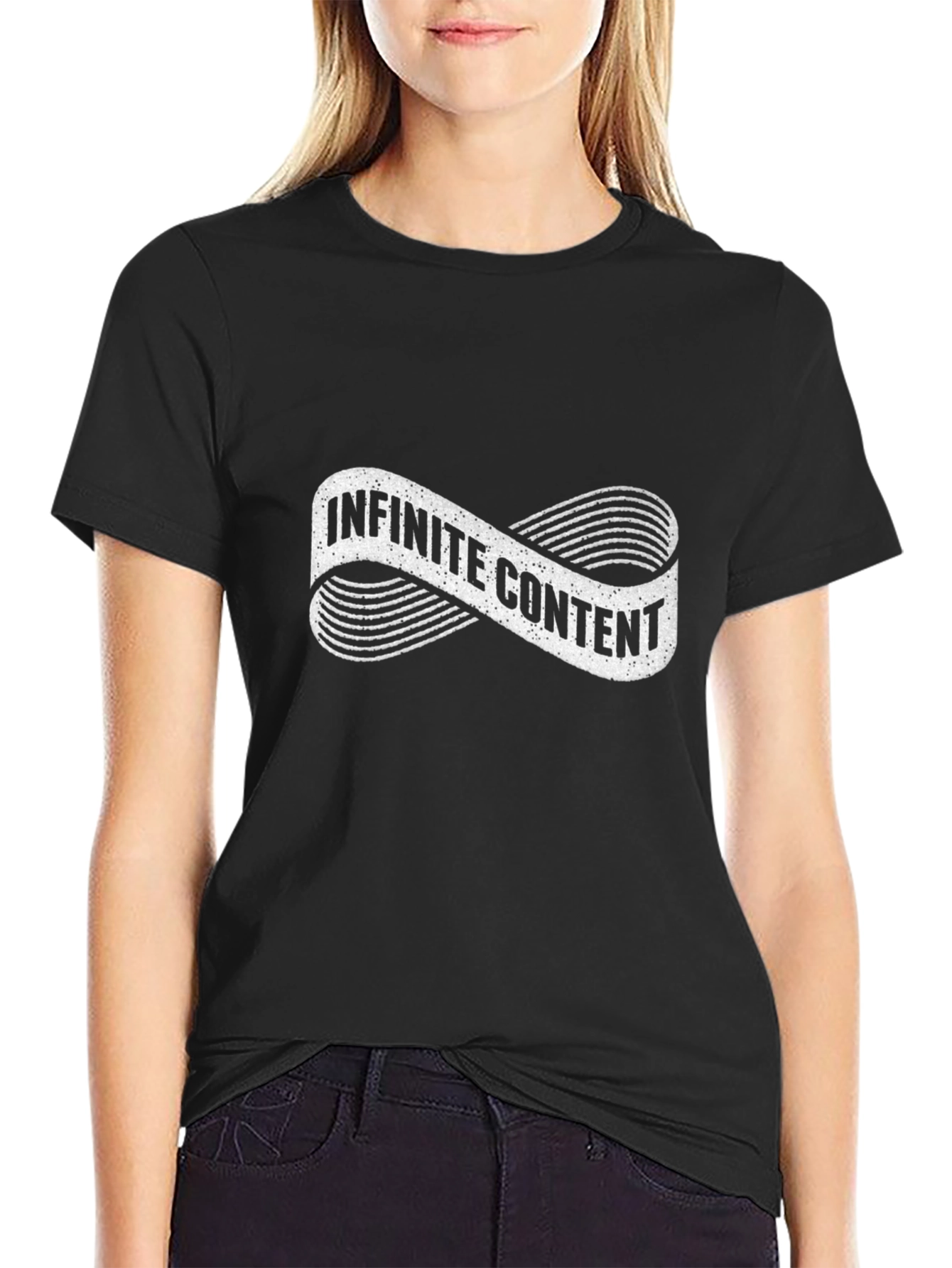 Infinite Content Black Graphic T-Shirt