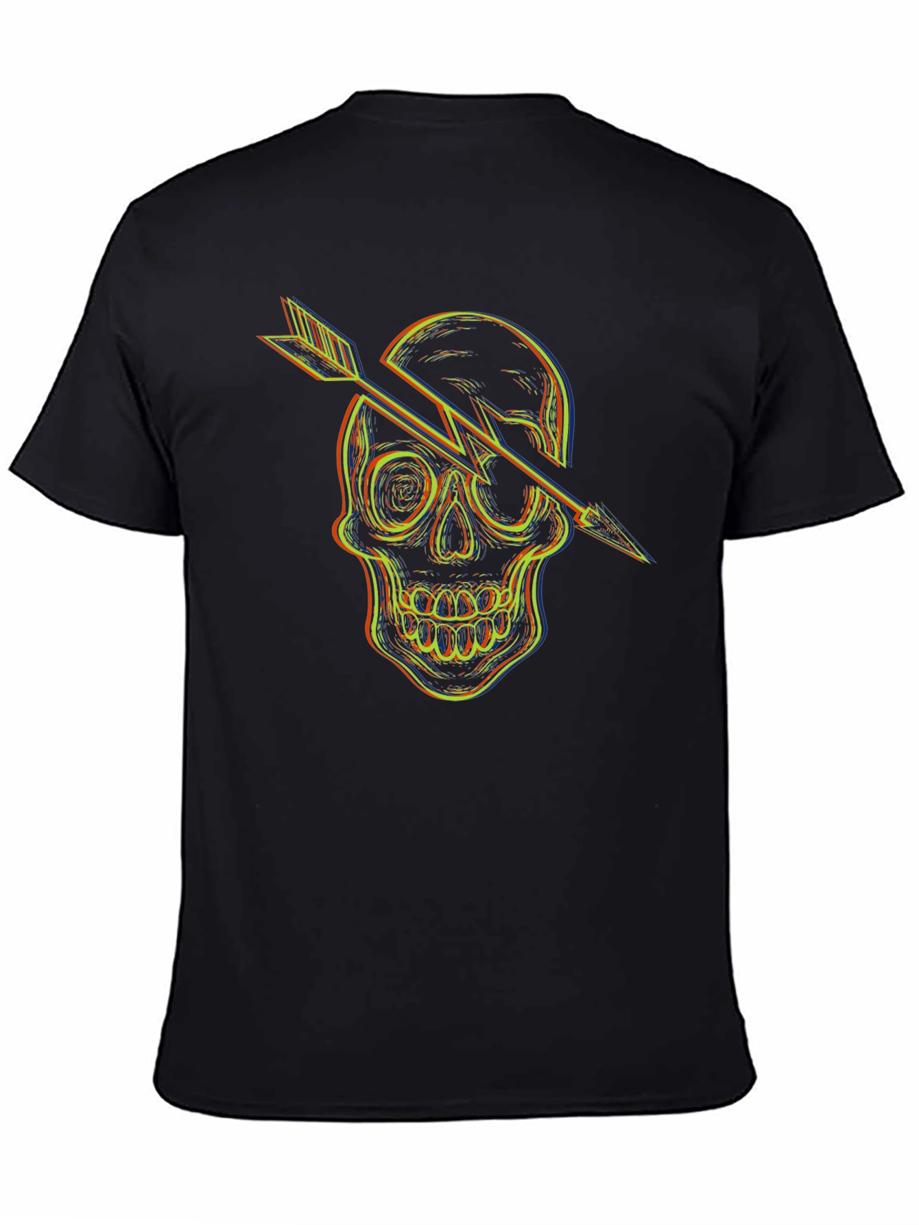 Skull Arrow Graphic T-Shirt - Mens Black Tee