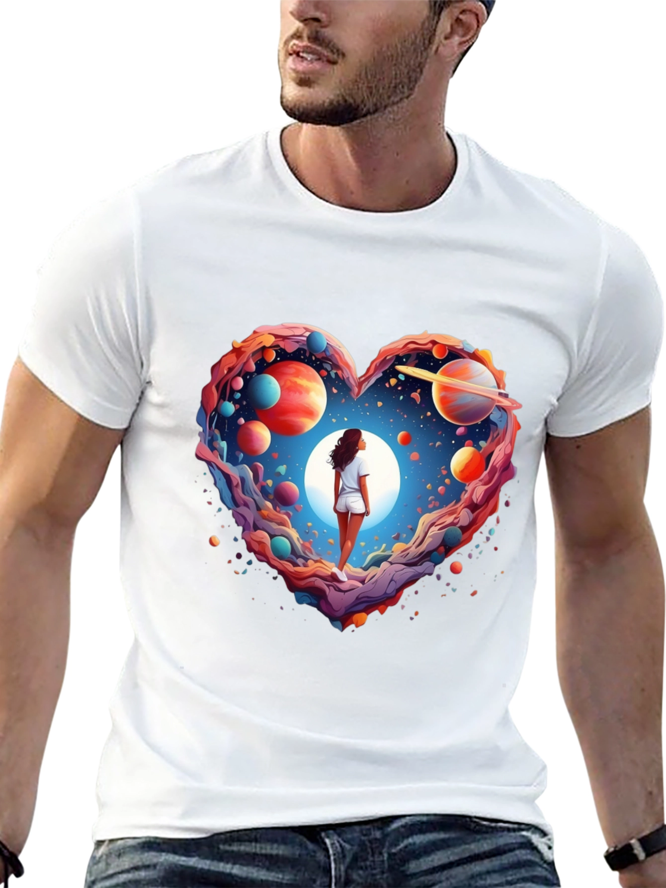Cosmic Love Heart Graphic Tee