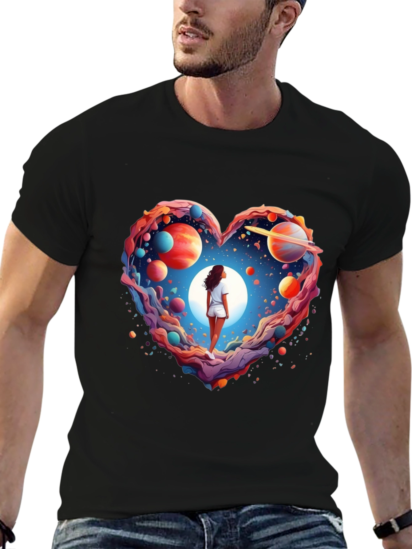 Cosmic Love Heart Graphic Tee