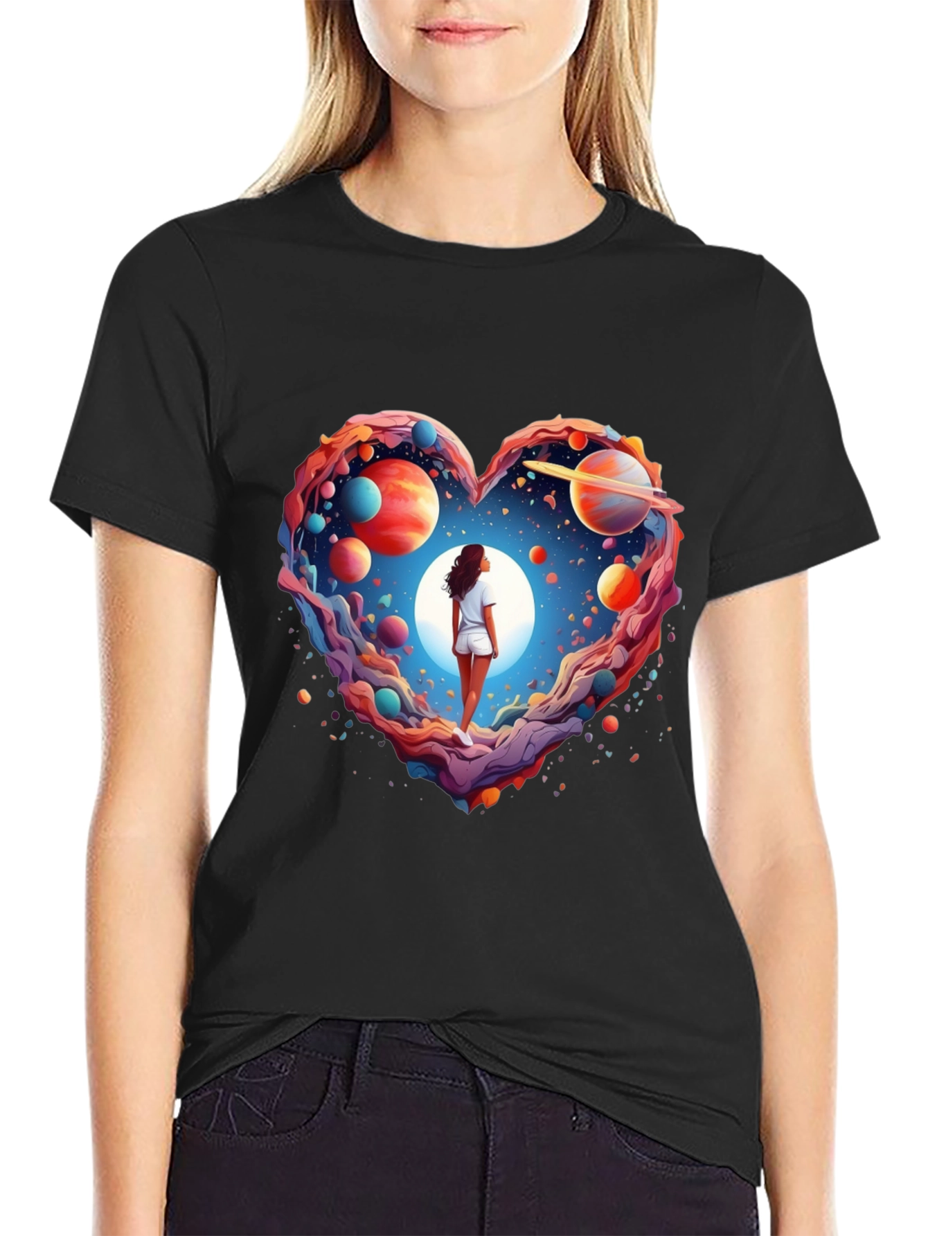 Cosmic Love Heart Graphic Tee