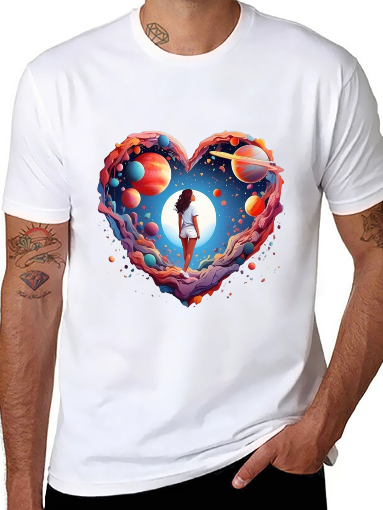 Cosmic Love Heart Graphic Tee