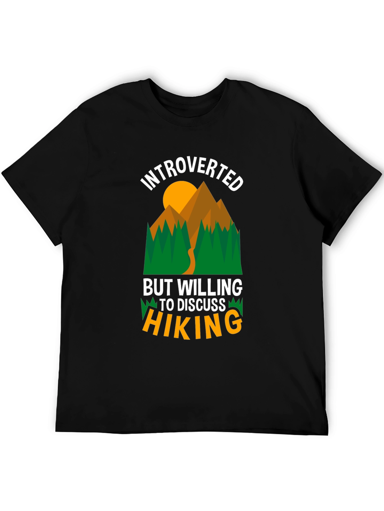 Introverted Hiking Graphic T-Shirt