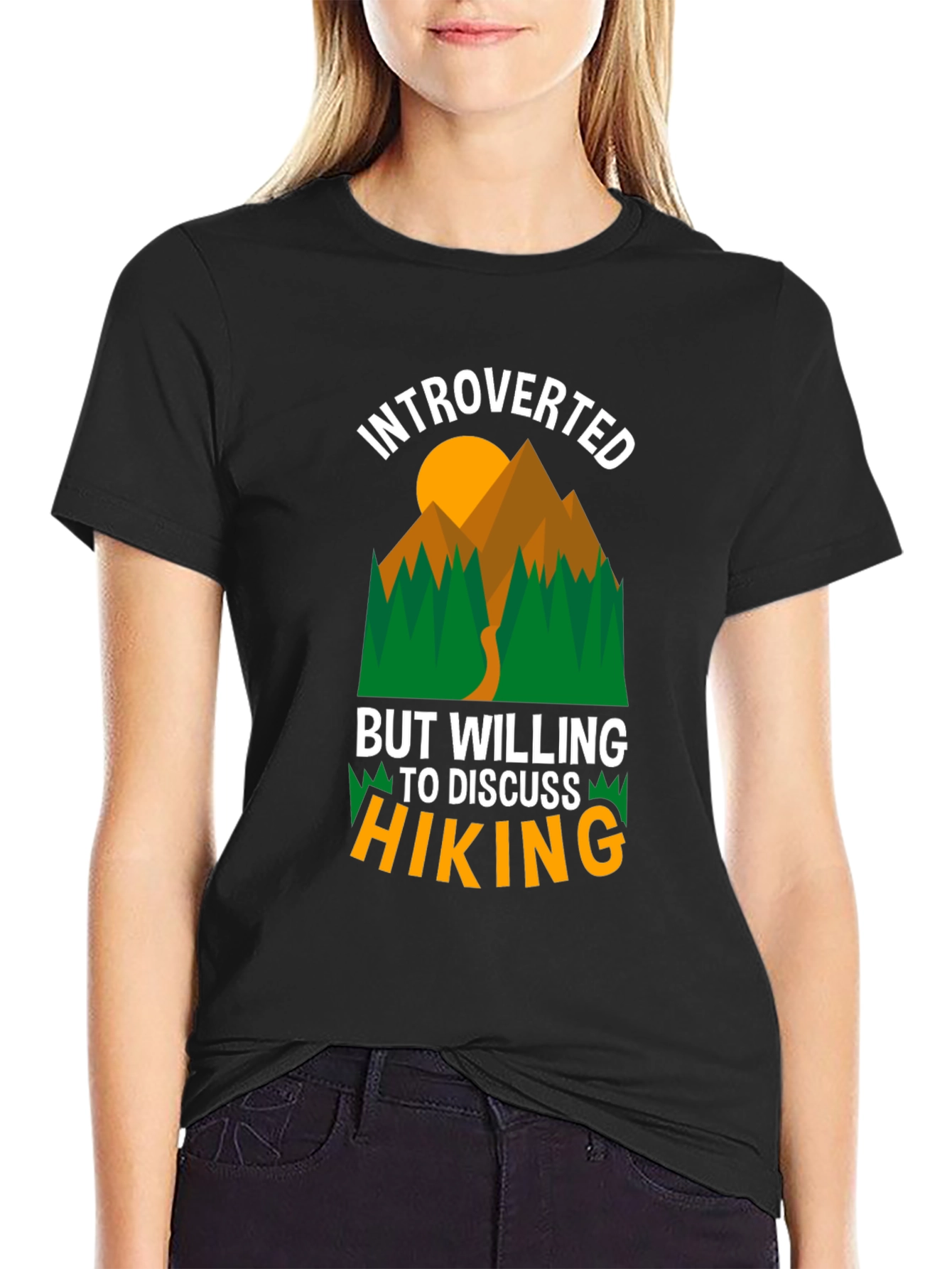 Introverted Hiking Graphic T-Shirt