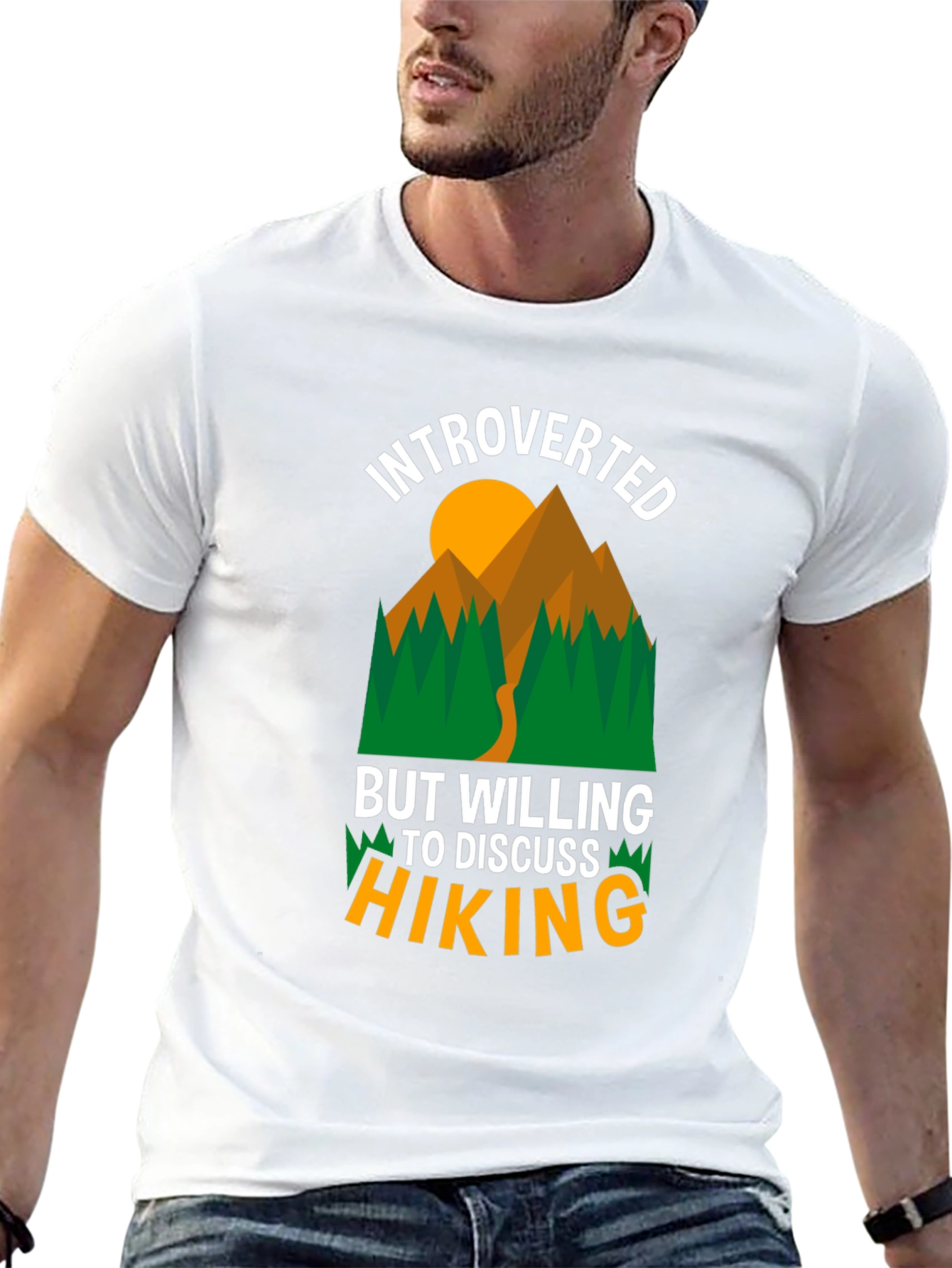Introverted Hiking Graphic T-Shirt