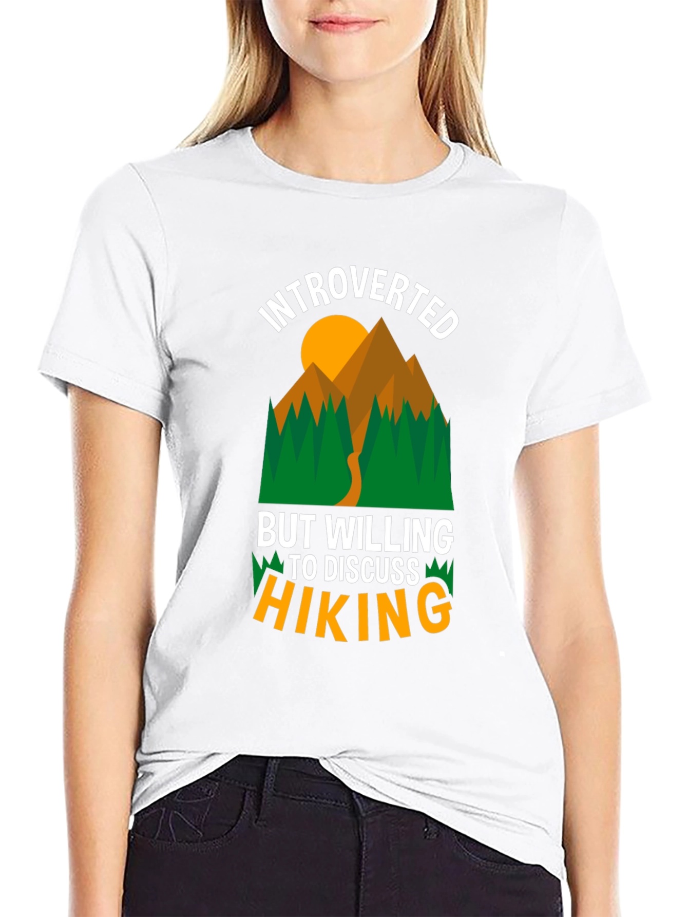 Introverted Hiking Graphic T-Shirt
