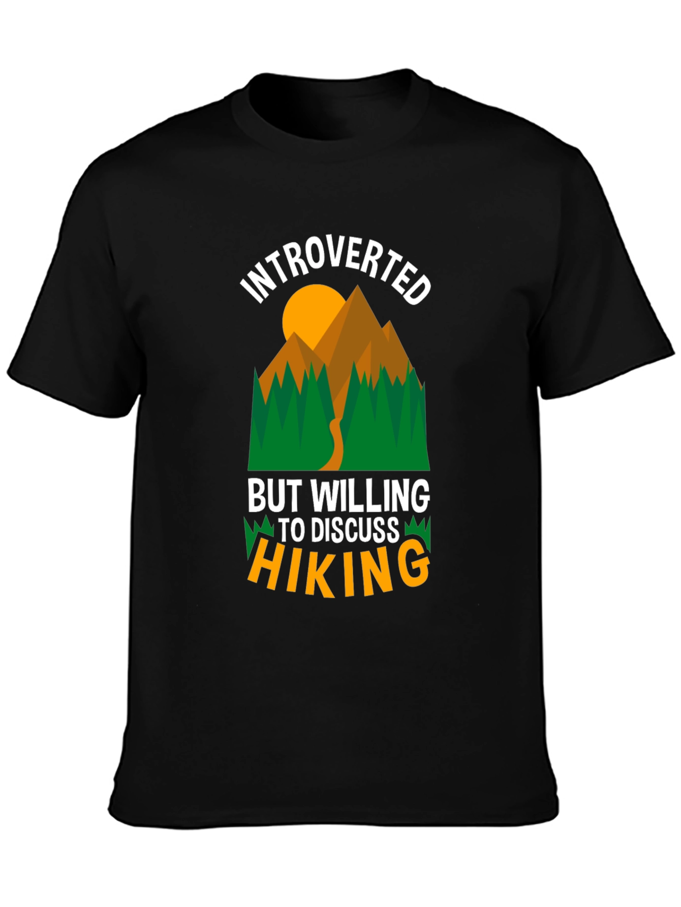 Introverted Hiking Graphic T-Shirt