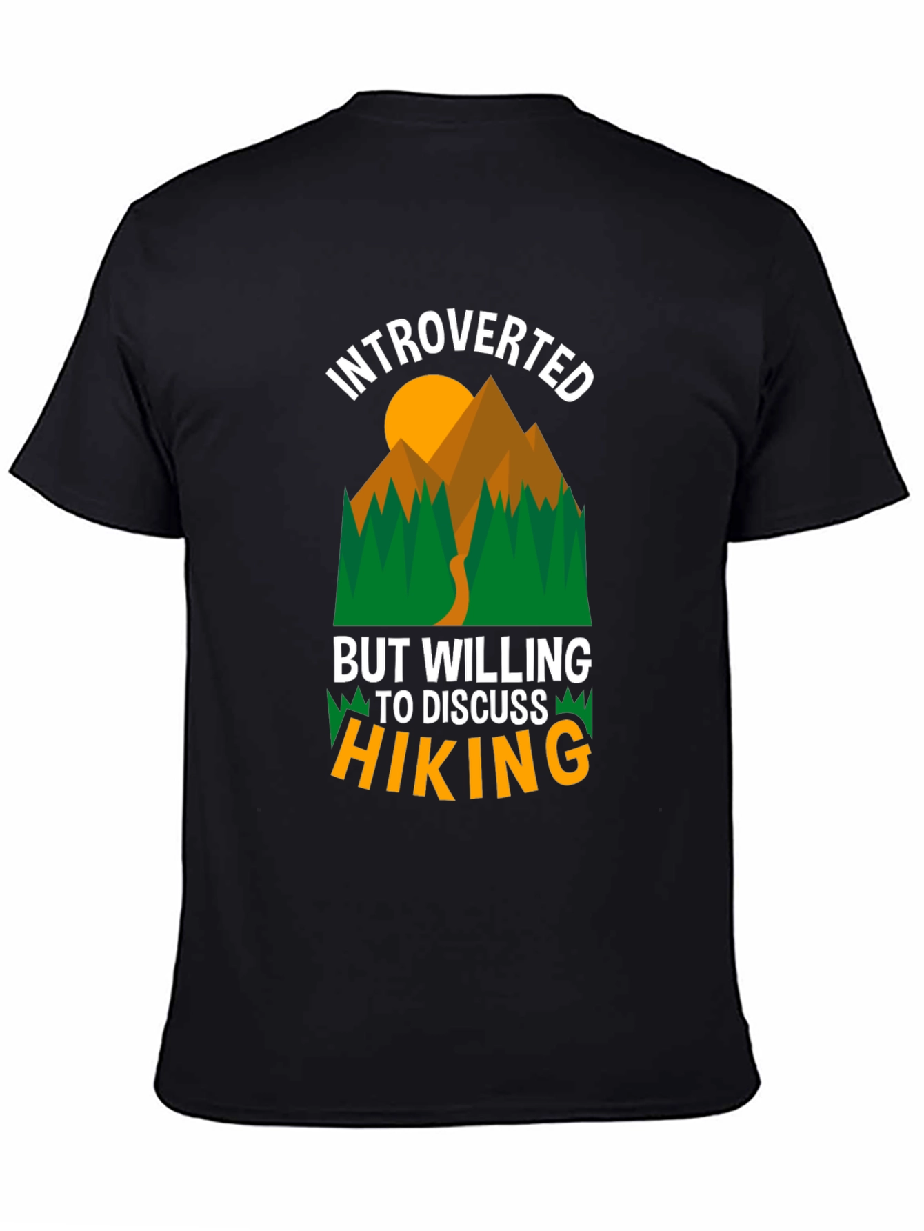 Introverted Hiking Graphic T-Shirt
