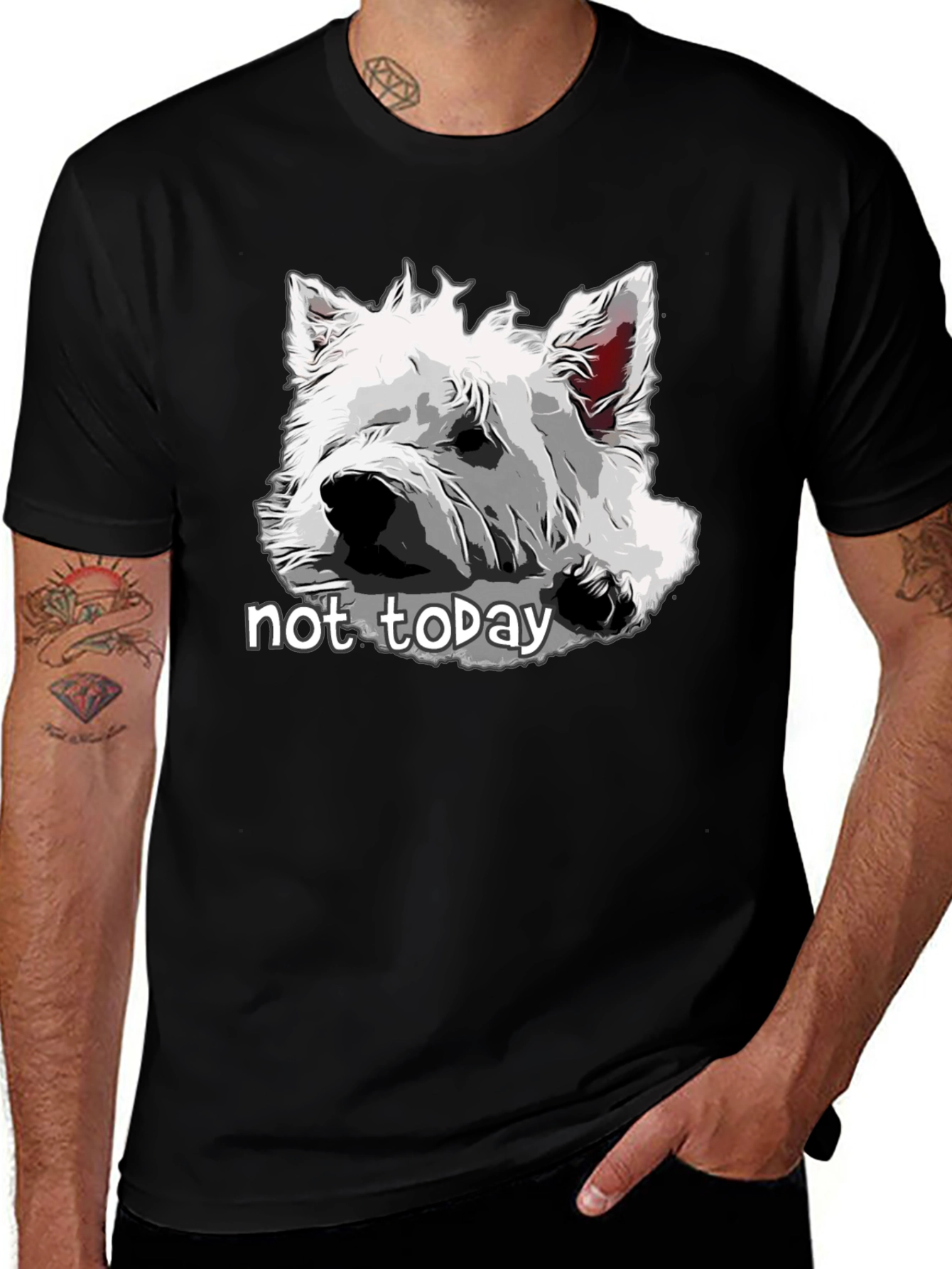 Dog Graphic T-Shirt - Not Today
