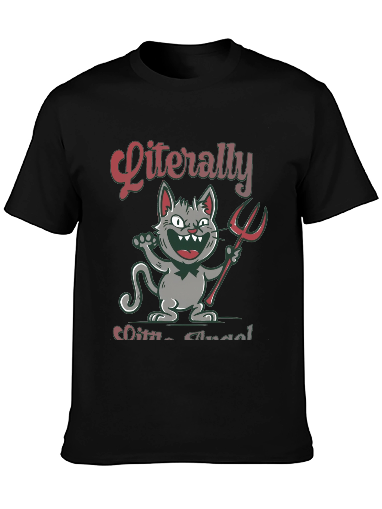 Literally Little Angel Devil Cat T-Shirt