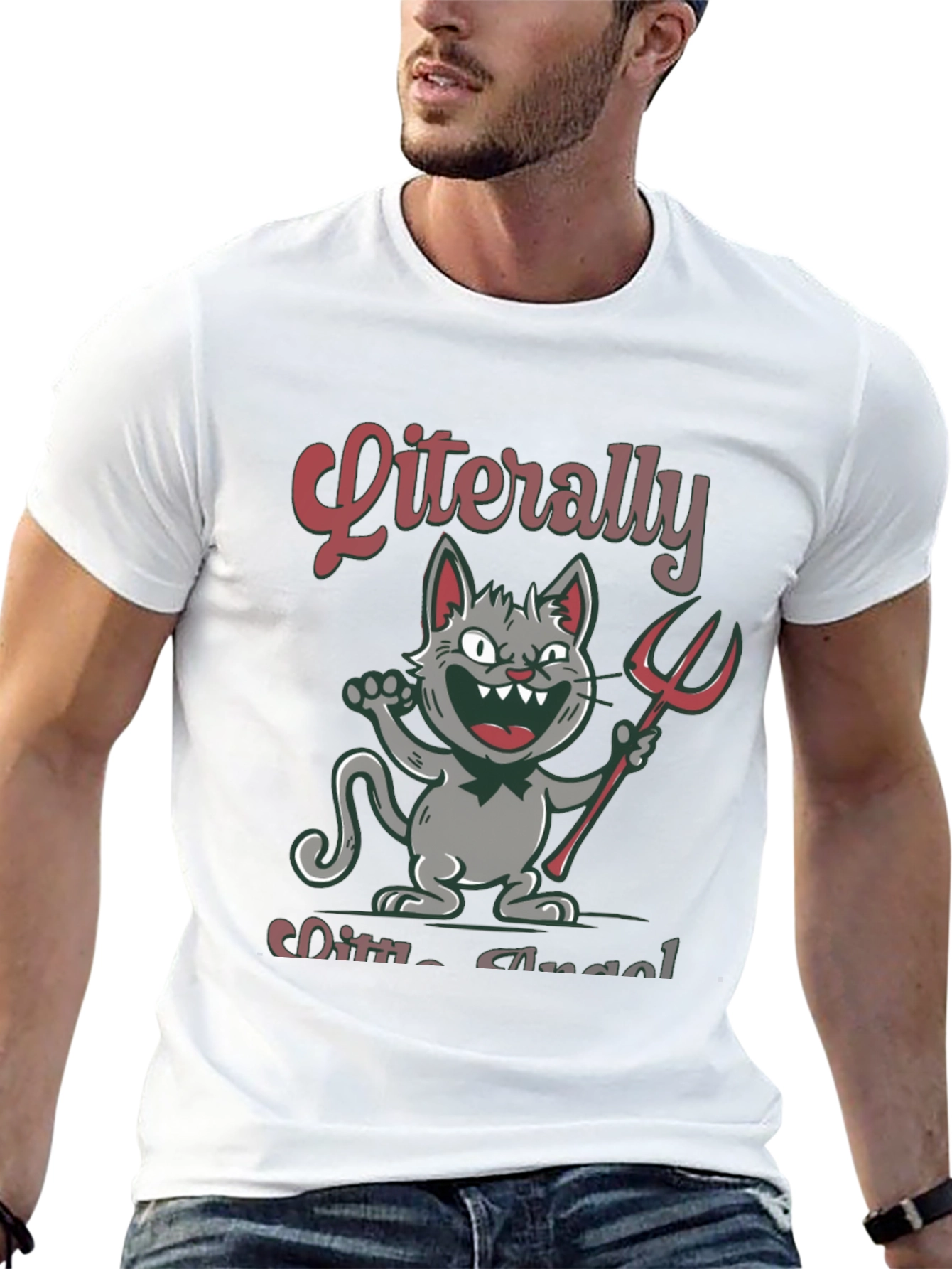 Literally Little Angel Devil Cat T-Shirt