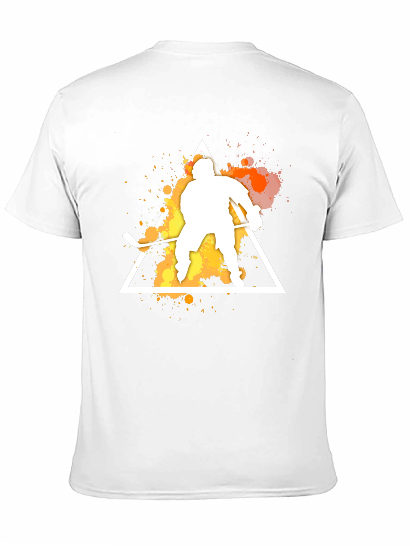 Hockey Player Graphic Tee - Sporty Black T-Shirt