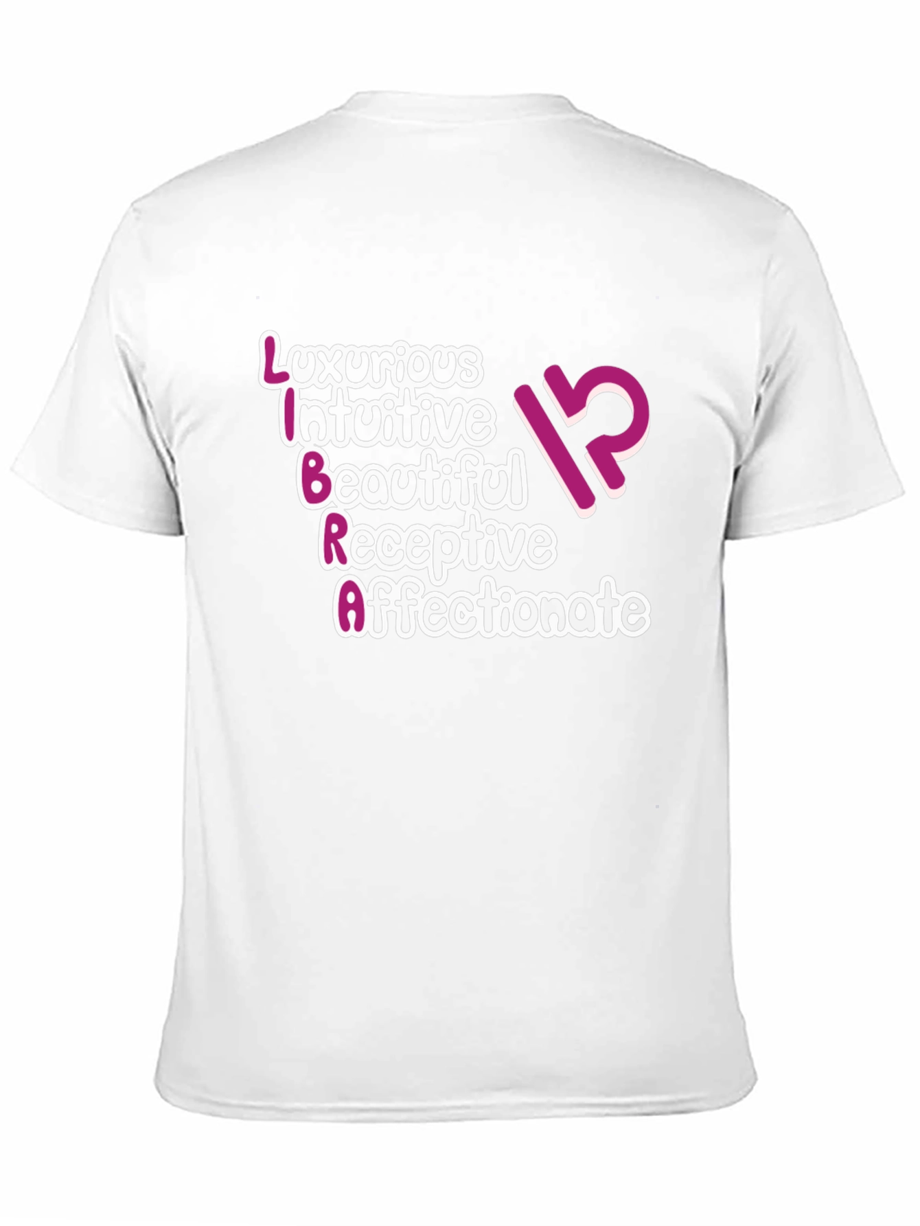 Libra Zodiac Sign T-Shirt - Luxurious Intuitive Beautiful