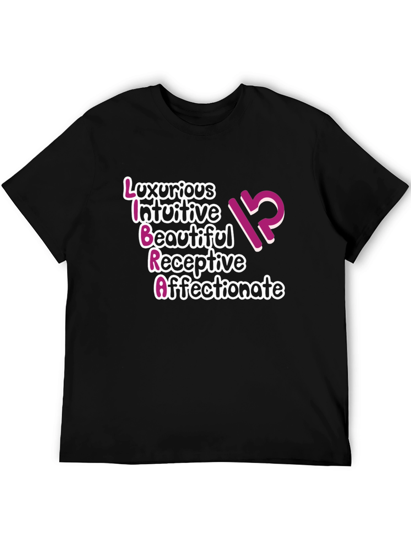 Libra Zodiac Sign T-Shirt - Luxurious Intuitive Beautiful