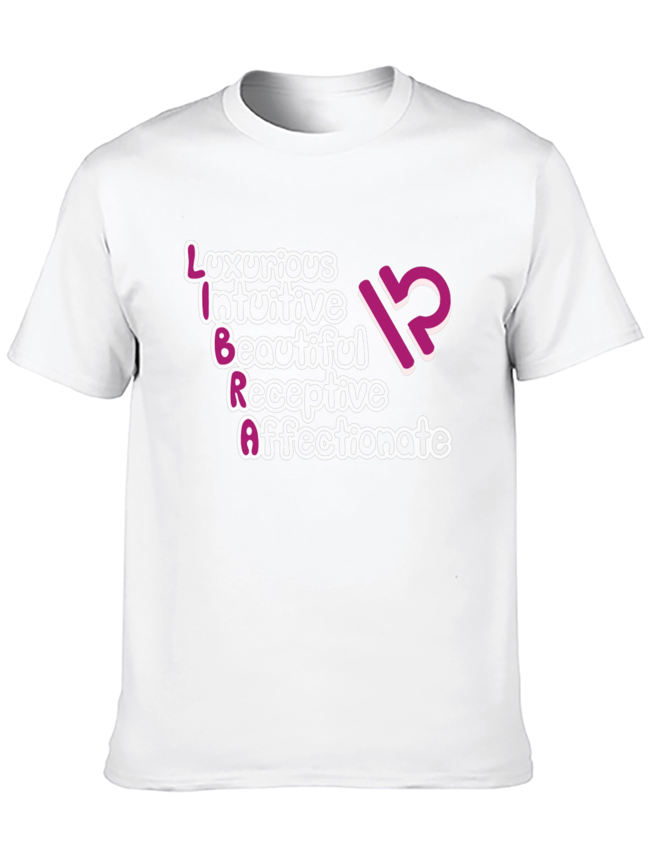 Libra Zodiac Sign T-Shirt - Luxurious Intuitive Beautiful